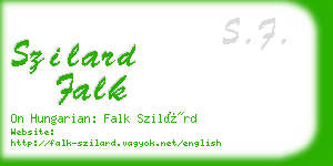 szilard falk business card